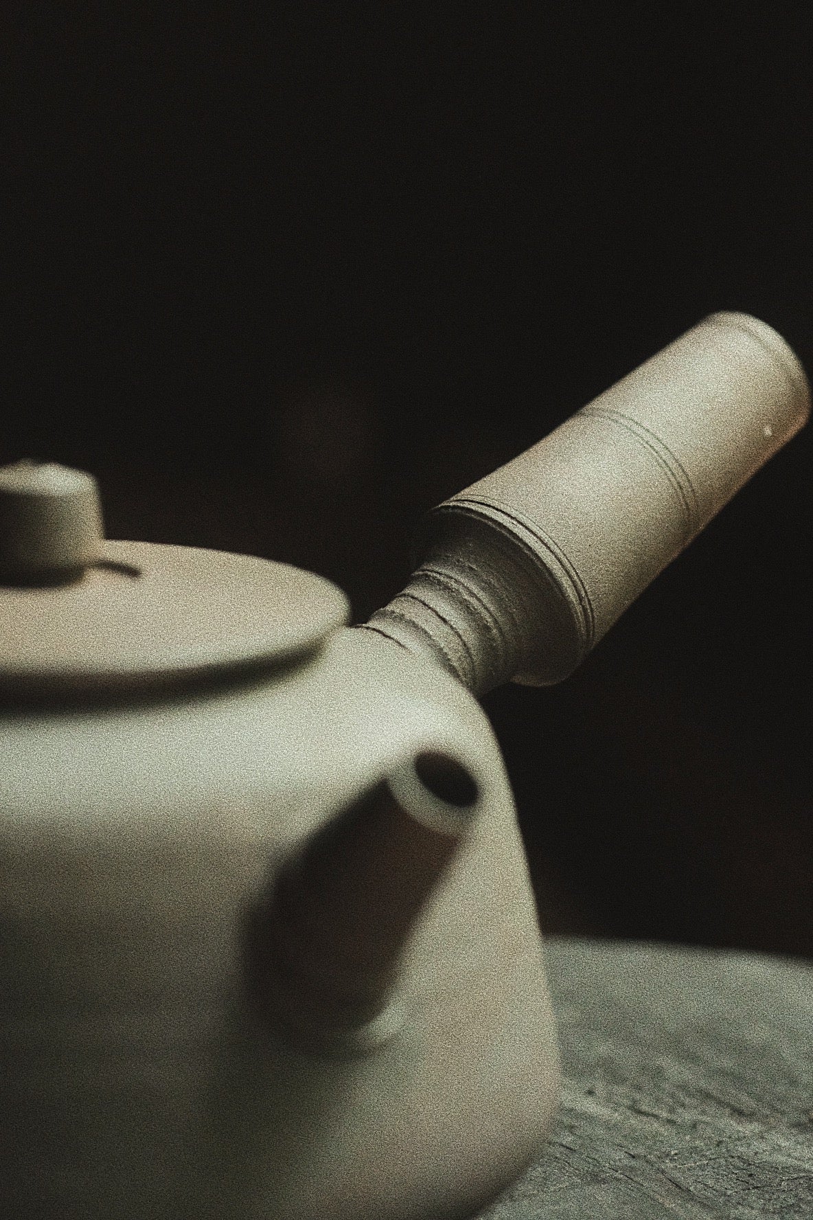 yixing sidehandle teapot • woodfired