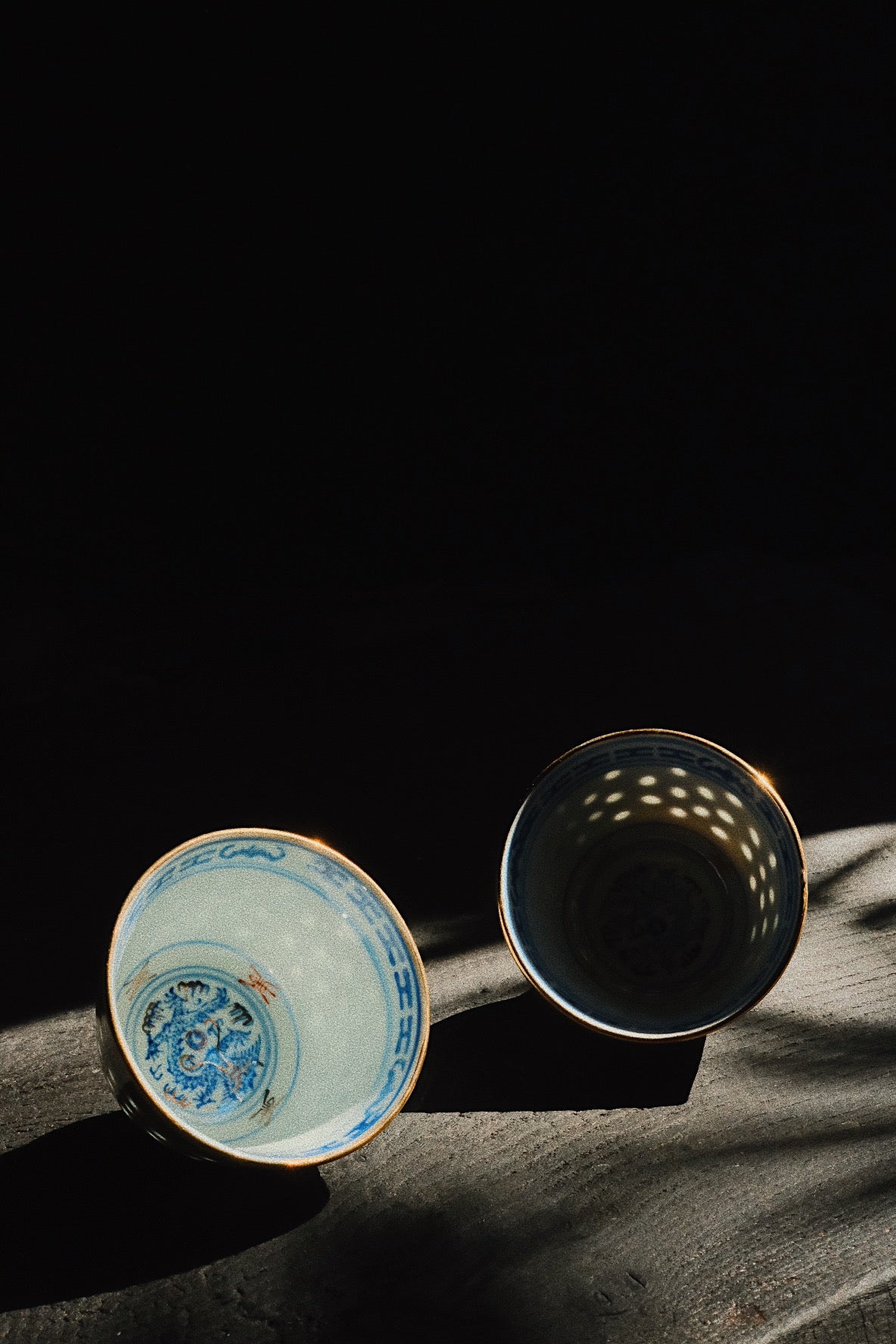 large 1980s gong fu teacup