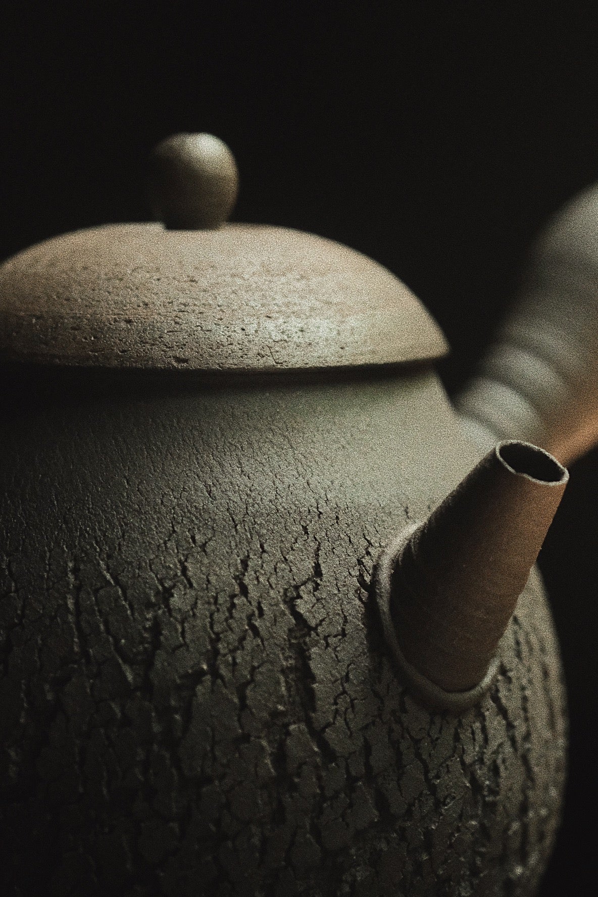 yixing sidehandle teapot • woodfired